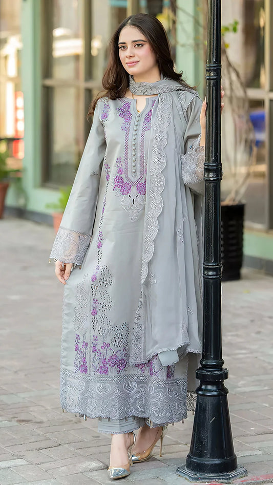 MUSHQ 6502 Unstitched Winter Collection – Dhanak Embroidered 3 Piece Suit