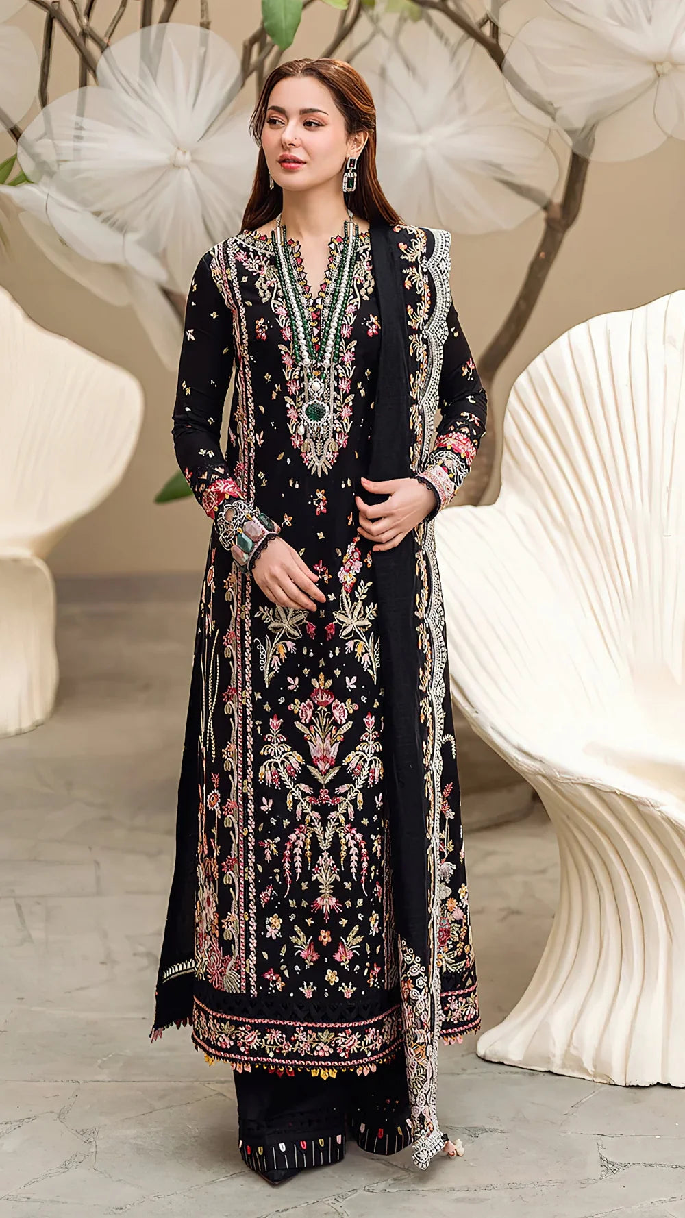 Qalamkar 6501 | Premium Heavy Embroidered Winter Suit